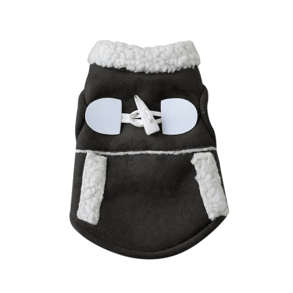 Stylish black dog jacket