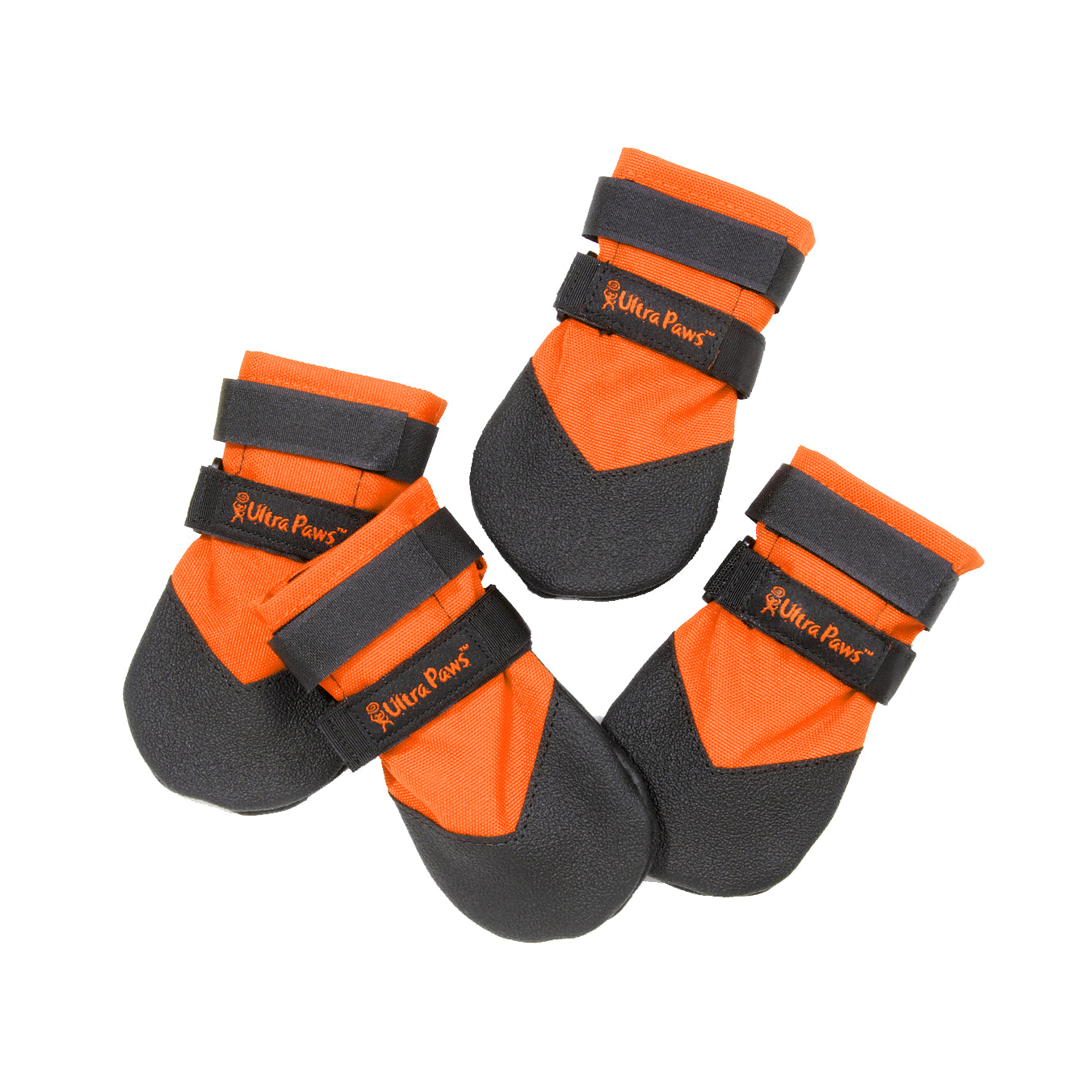 Four orange dog boots for winter