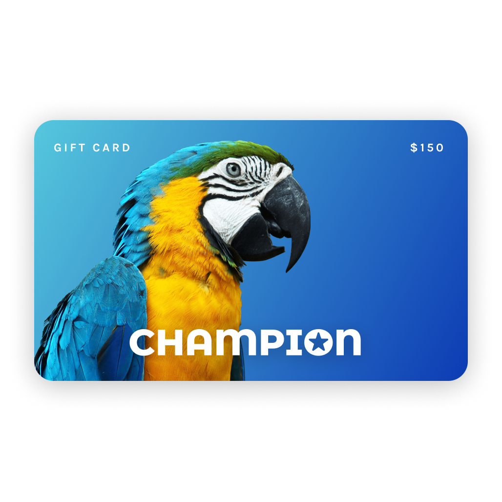 A $150 blue gift card