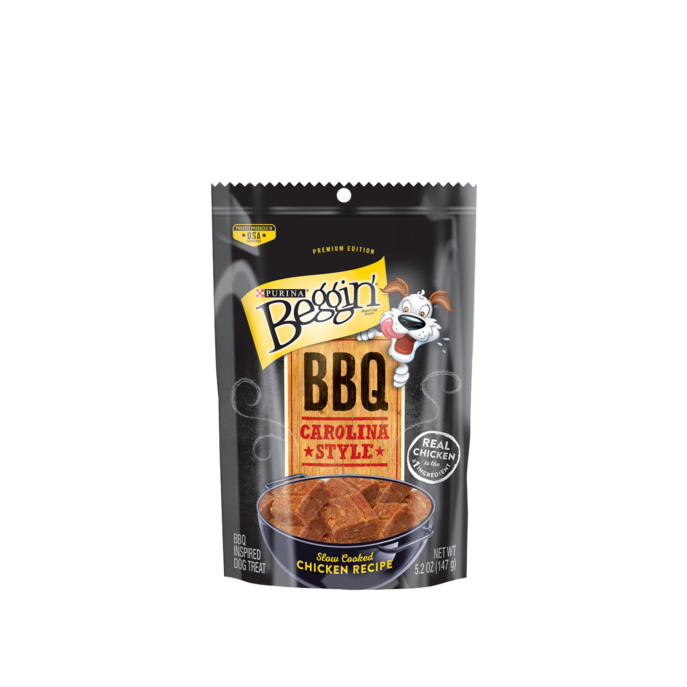 A bag of BBQ treats for dogs