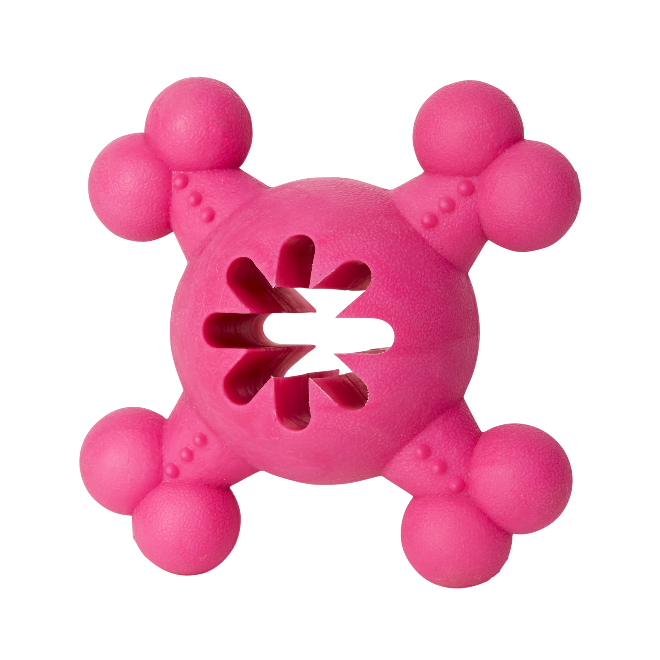 A pink chewing toy for dogs