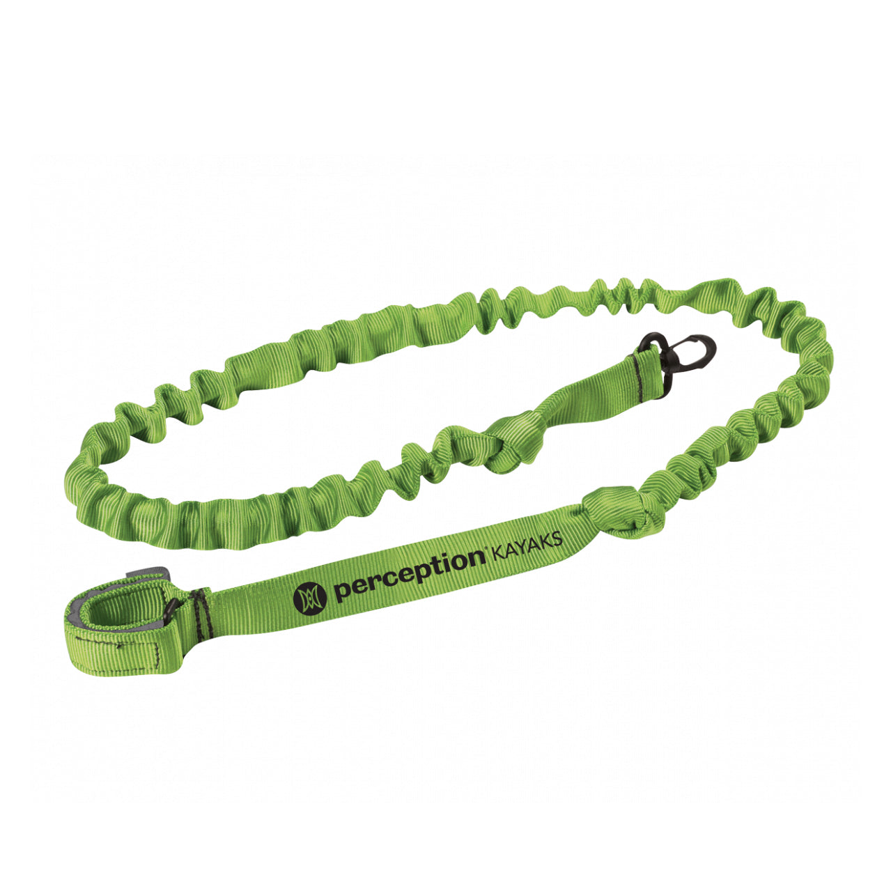 A green elastic dog leash