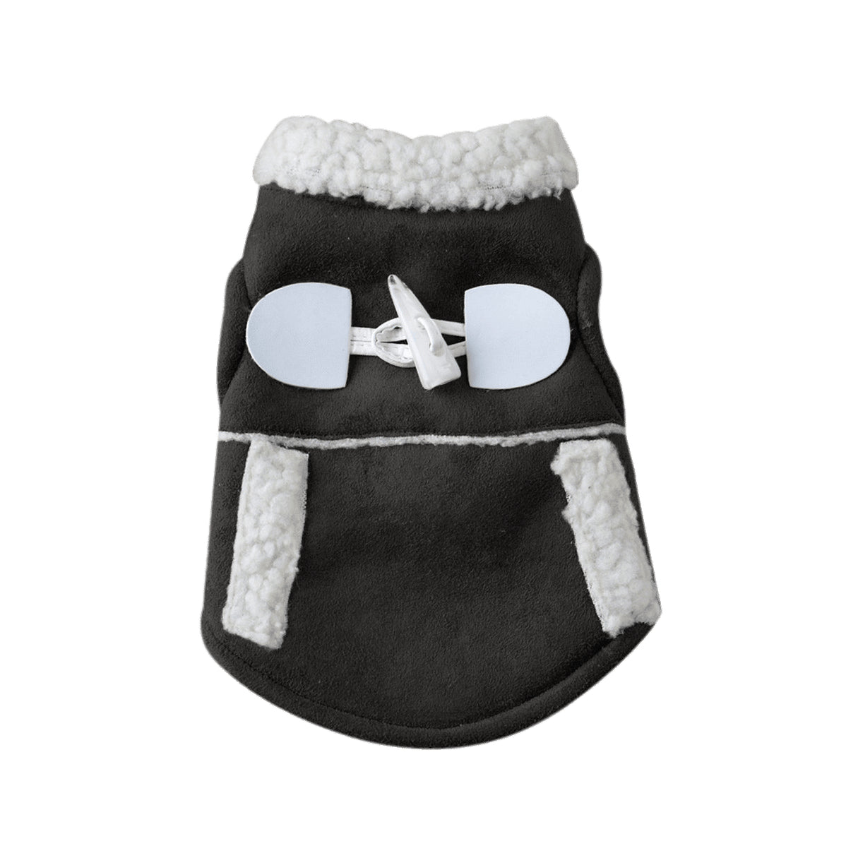 Stylish black dog jacket