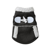 Stylish black dog jacket