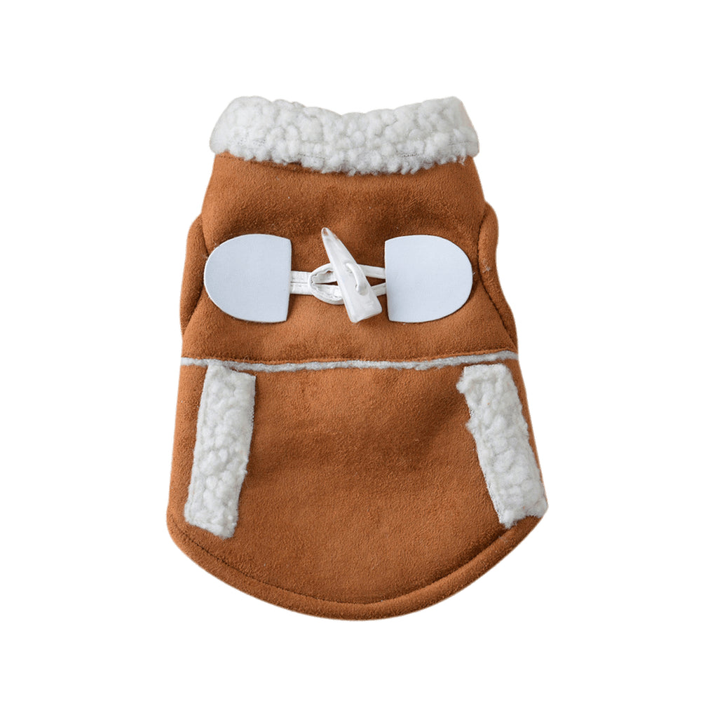 Stylish brown dog jacket