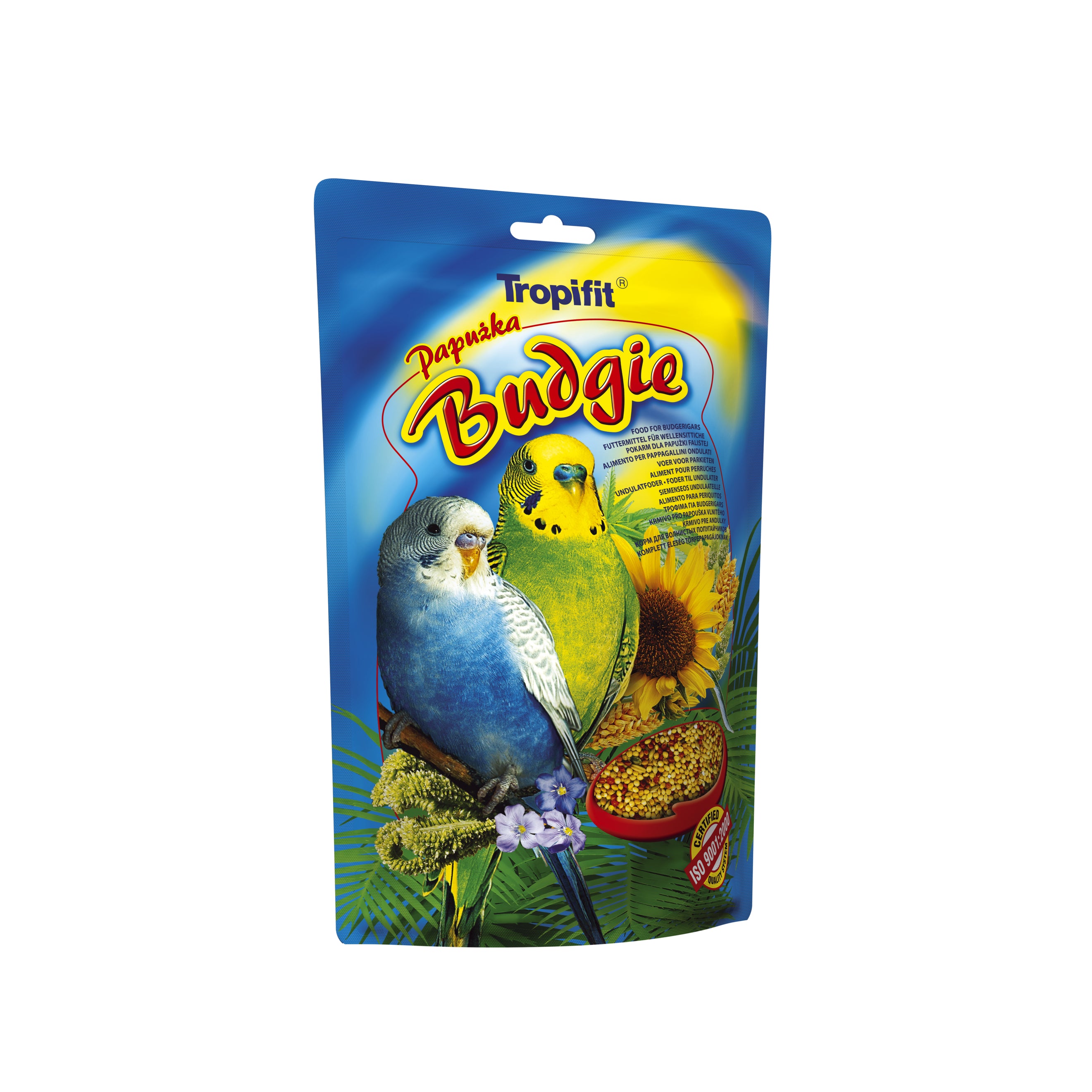 A bag of budgies food