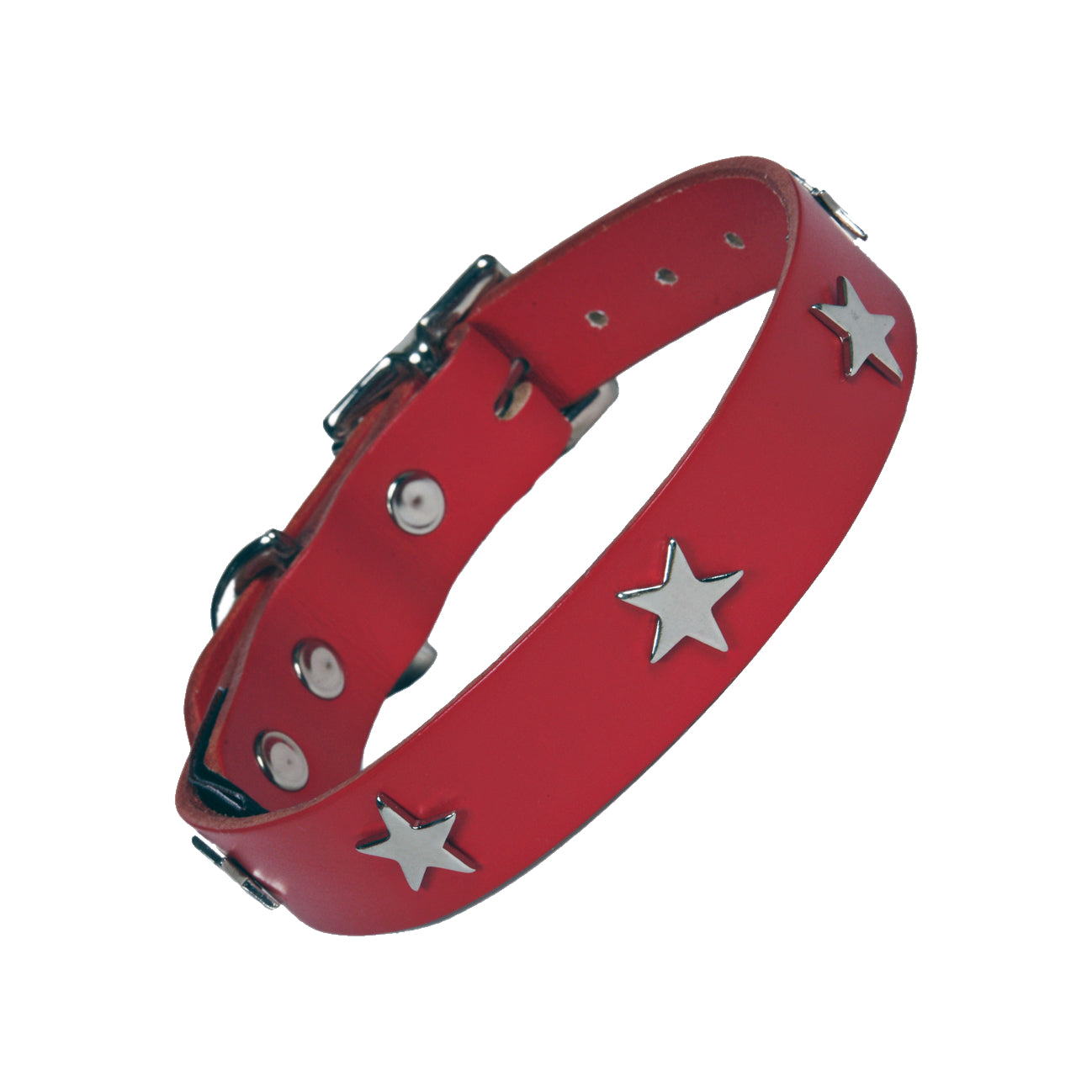 A red collar for dogs and cats